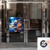 Christmas Advent Window Cling Raamsticker (Kantoordeur)