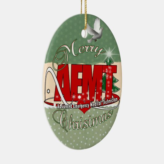 CHRISTMAS AEMT Advanced Emergency Medical Tech Keramisch Ornament (Rechts)