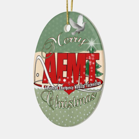 CHRISTMAS AEMT Advanced Emergency Medical Tech Keramisch Ornament (Links)