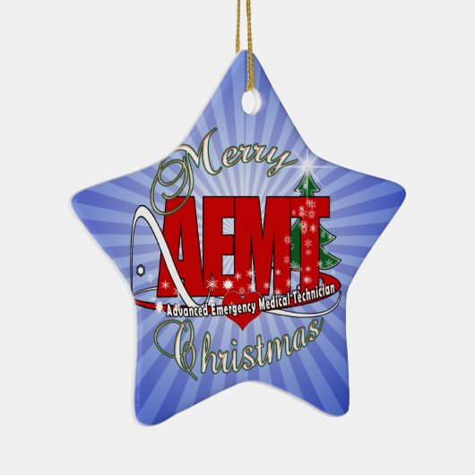 CHRISTMAS AEMT Advanced Emergency Medical Tech Keramisch Ornament (Rechts)