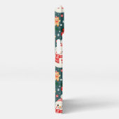 Christmas Aesthetic Pattern Snowman iPhone Hoesje (Rechterkant)