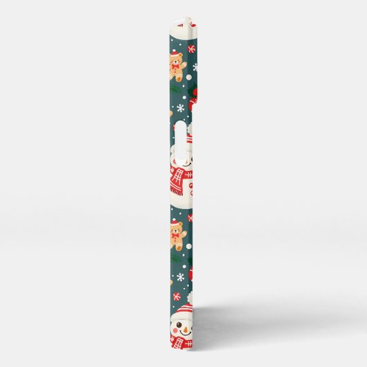 Christmas Aesthetic Pattern Snowman iPhone Hoesje (Rechterkant)