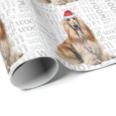 Christmas Afghan Hound for Dog Lover Holiday Cadeaupapier (Rol Hoek)
