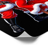 Christmas African Santa Mrs Claus Dancing African  Poster (Hoek)