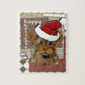 CHRISTMAS AIREDALE LEGPUZZEL (Verticaal)