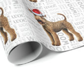 Christmas Airedale Terrier voor Hondenliefhebber V Cadeaupapier (Rol Hoek)