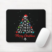 Christmas Airplane Tree Merry Christmas Lot Travel Muismat (Met muis)