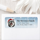 Christmas Akita Dog Retour Adreslabels Etiket (Insitu)