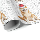 Christmas Akita for Dog Lover Holiday Cadeaupapier (Rol Hoek)