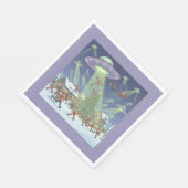 Christmas Alien Invasion, Paper Napkins Servet (Hoek)
