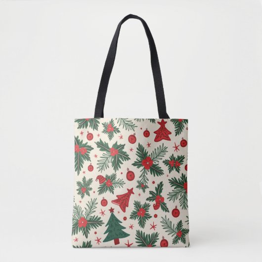 Christmas All-Over-Print Canvas tas, Medium Tote Bag (Voorkant)