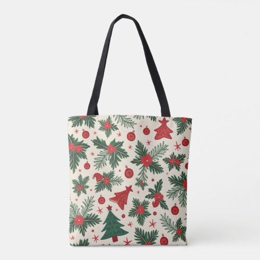 Christmas All-Over-Print Canvas tas, Medium Tote Bag (Achterkant)