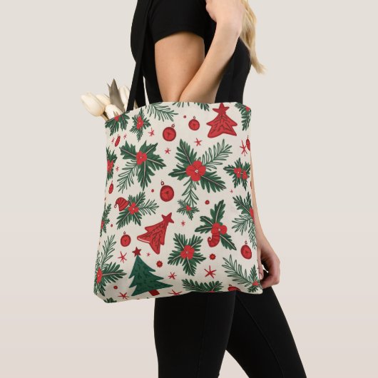 Christmas All-Over-Print Canvas tas, Medium Tote Bag (Dichtbij)