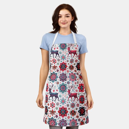 Christmas All-Over Print Winter Design Schort (Gedragen)