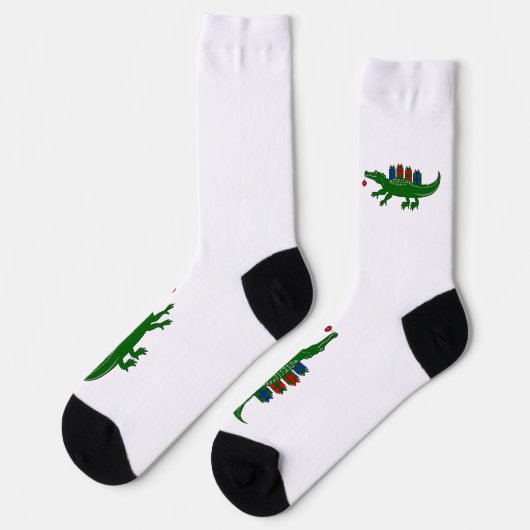 Christmas Alligator Crew Socks Sokken (Links)