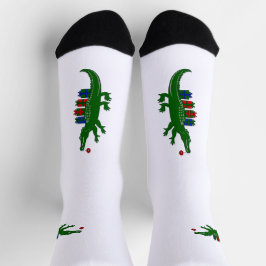 Christmas Alligator Crew Socks Sokken