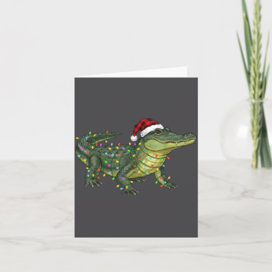 Christmas Alligator Holiday Reptile Funny Festive  Kaart (Voorkant)