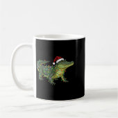 Christmas Alligator Holiday Reptile Funny Festive  Koffiemok (Links)