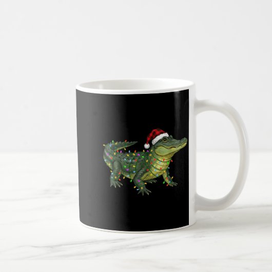 Christmas Alligator Holiday Reptile Funny Festive  Koffiemok (Rechts)