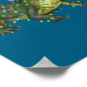 Christmas Alligator Holiday Reptile Funny Festive  Poster (Hoek)