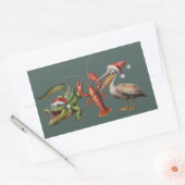 Christmas Alligator Pelican Crawfish Goose Animal Rechthoekige Sticker (Envelop)
