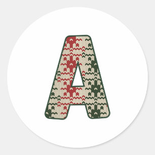 Christmas Alphabet (1) Ronde Sticker