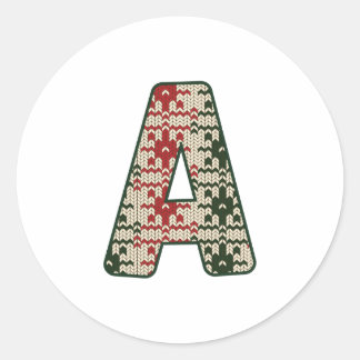 Christmas Alphabet (1) Ronde Sticker