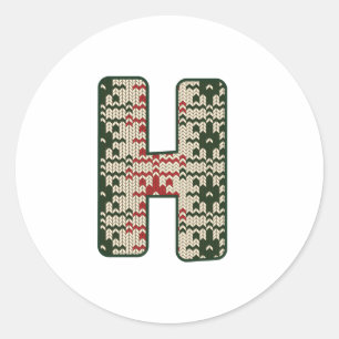 Christmas Alphabet (8) Ronde Sticker