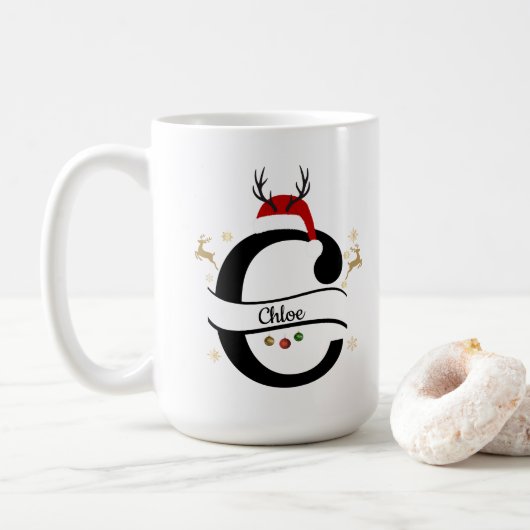 Christmas Alphabet Collection – Letter C Design Koffiemok (Met donut)
