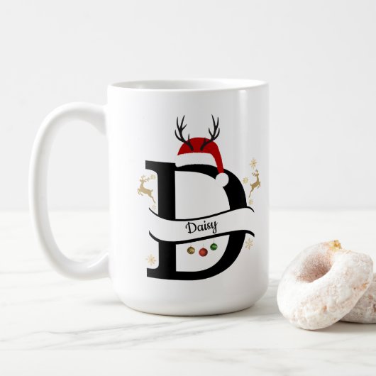 Christmas Alphabet Collection – Letter D Design Koffiemok (Met donut)