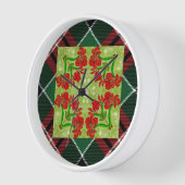 Christmas Amaryllis Plaid Onderzetter (Hoek)