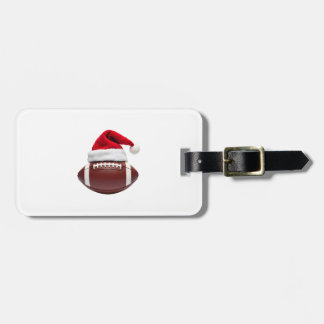 Christmas American Football Ball Santa Hat (1) Bagagelabel