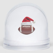 Christmas American Football Ball Santa Hat (1) Sneeuwbol (Voorkant)