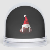 Christmas American Football Ball Santa Hat (1) Sneeuwbol (Voorkant)