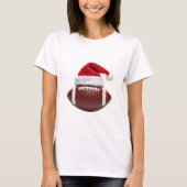 Christmas American Football Ball Santa Hat (1) T-shirt (Voorkant)