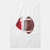 Christmas American Football Ball Santa Hat (1) Theedoek (Verticaal)