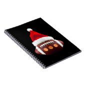 Christmas American Football Ball Santa Hat (2) Notitieboek (Rechterzijde)
