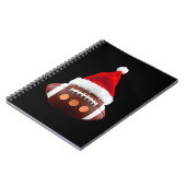 Christmas American Football Ball Santa Hat (2) Notitieboek (Linkerzijde)