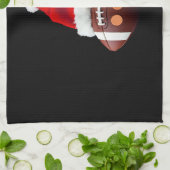 Christmas American Football Ball Santa Hat (2) Theedoek (Gevouwen)