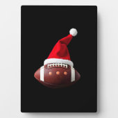Christmas American Football Ball Santa Hat (3) Fotoplaat (voorkant)