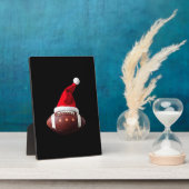 Christmas American Football Ball Santa Hat (3) Fotoplaat (Zijkant)