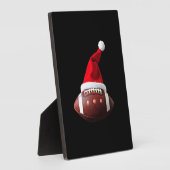 Christmas American Football Ball Santa Hat (3) Fotoplaat (Zijkant)