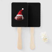 Christmas American Football Ball Santa Hat (3) Handwaaier (Voorkant en achterkant)