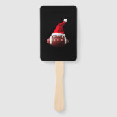 Christmas American Football Ball Santa Hat (3) Handwaaier (Voorkant)