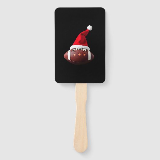 Christmas American Football Ball Santa Hat (3) Handwaaier (Voorkant)