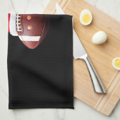 Christmas American Football Ball Santa Hat (3) Theedoek (Quarter Fold)