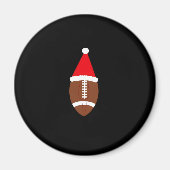Christmas American Football Ball Santa Hat (4) Magneet (Voorkant)