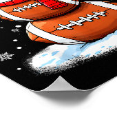 Christmas American Football Snowman Xmas Srt Men B Poster (Hoek)