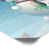 Christmas and New Year greeting card with the imag Poster (Hoek)