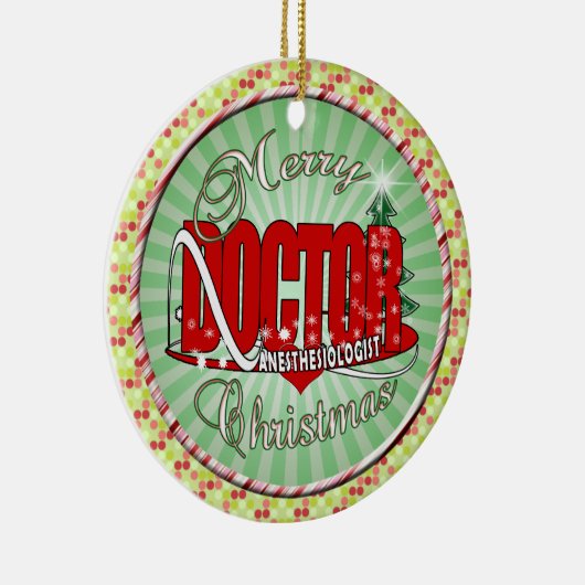 CHRISTMAS ANESTHESIOLOGIST KERAMISCH ORNAMENT (Rechts)